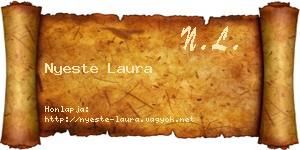 Nyeste Laura névjegykártya